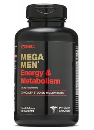 Витамины и минералы GNC Mega Men Energy and Metabolism, 180 ка...