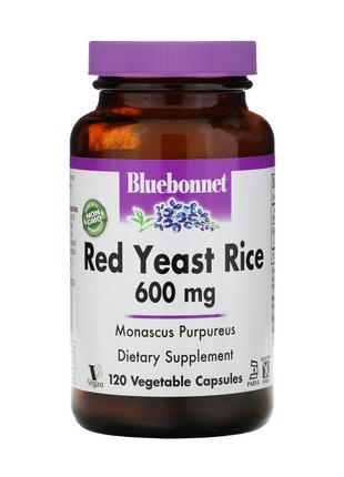 Витамины и минералы Bluebonnet Red Yeast Rice 600 mg, 120 вега...