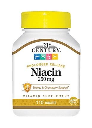 Витамины и минералы 21st Century Niacin 250 mg, 110 таблеток