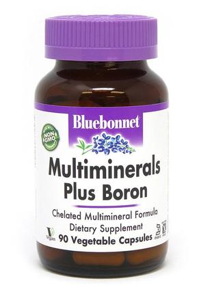 Витамины и минералы Bluebonnet Multiminerals Plus Boron, 90 ве...