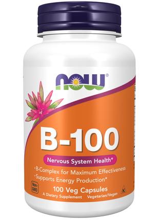 Витамины и минералы NOW B-100, 100 вегакапсул
