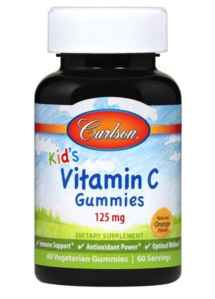 Витамины и минералы Carlson Labs Kid's Vitamin C Gummies, 60 ж...