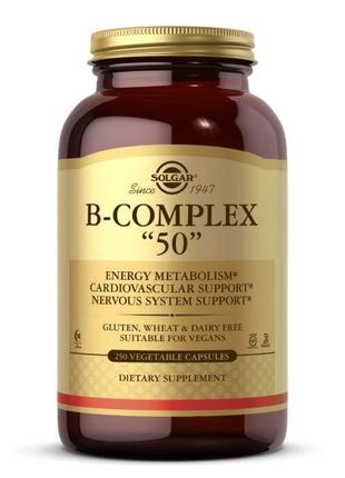 Витамины и минералы Solgar B-Complex 50, 250 вегакапсул