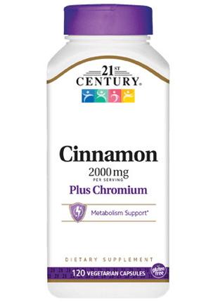 Натуральная добавка 21st Century Cinnamon Plus Chromium 2000 m...
