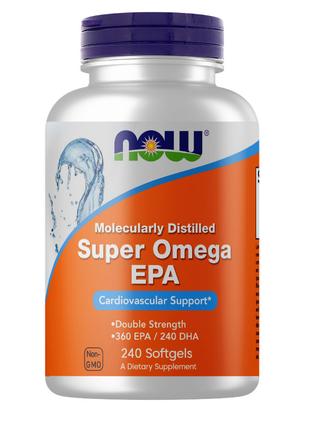 Жирні кислоти NOW Super Omega-3 EPA, 240 капсул