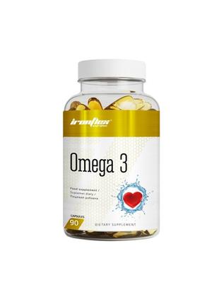 Жирные кислоты IronFlex Omega 3, 90 капсул