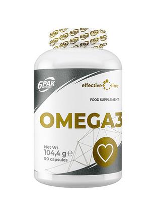 Жирные кислоты 6PAK Nutrition Omega 3, 90 капсул