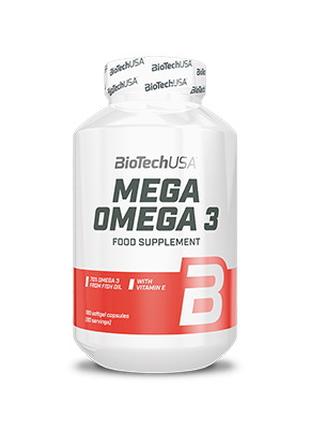Жирные кислоты BioTech Mega Omega 3, 180 капсул