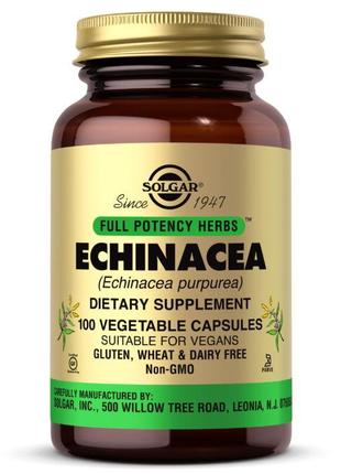 Натуральная добавка Solgar Full Potency Herbs Echinacea, 100 в...