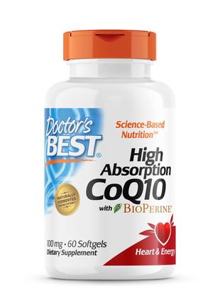 Натуральная добавка Doctor's Best CoQ10 BioPerine 100 mg, 60 к...