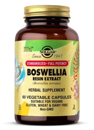 Натуральная добавка Solgar SFP Boswellia Resin Extract, 60 вег...