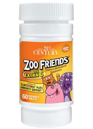 Витамины и минералы 21st Century Zoo Friends with Extra C, 60 ...