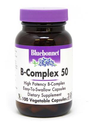 Вітаміни та мінерали Bluebonnet B-Complex 50, 100 вегакапсул