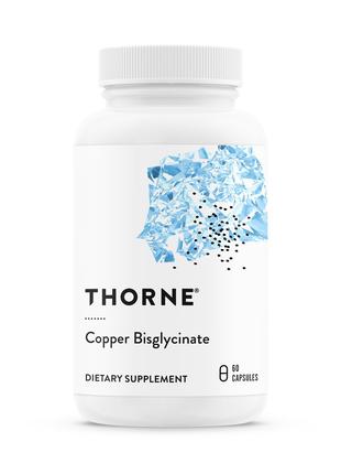 Витамины и минералы Thorne Copper Bisglycinate, 60 капсул