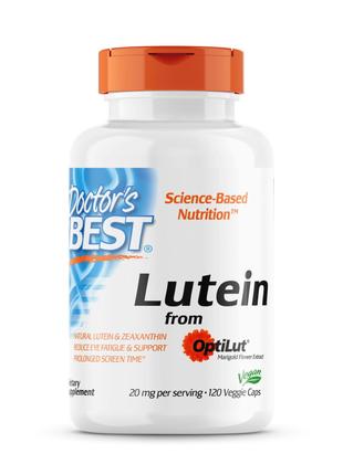 Натуральная добавка Doctor's Best Lutein with OptiLut, 120 вег...