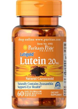 Натуральная добавка Puritan's Pride Lutein 20 mg with Zeaxanth...