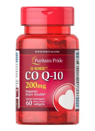 Натуральна добавка Puritan's Pride CO Q10 200 mg, 60 капсул