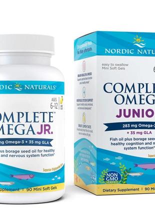 Жирные кислоты Nordic Naturals Complete Omega Junior, 90 капсу...