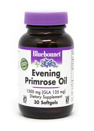 Жирные кислоты Bluebonnet Evening Primrose Oil 1300 mg, 30 капсул