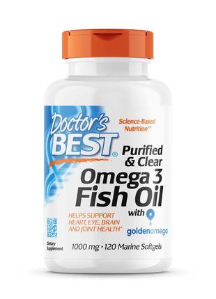 Жирные кислоты Doctor's Best Purified & Clear Omega 3 Fish Oil...