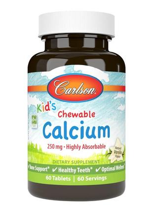 Витамины и минералы Carlson Labs Kid's Chewable Calcium, 60 та...