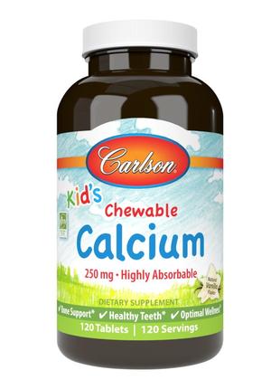 Витамины и минералы Carlson Labs Kid's Chewable Calcium, 120 т...