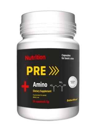 Аминокислота EntherMeal PRE Amino+, 30 капсул