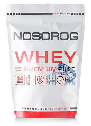 Протеин Nosorog Premium Whey, 1 кг Без вкуса