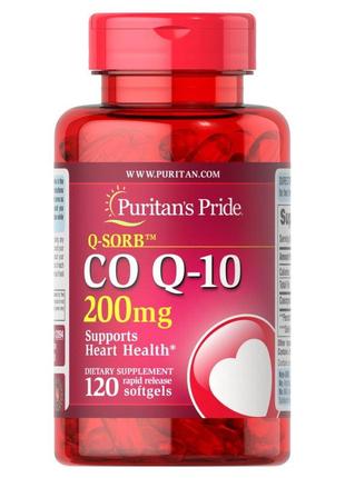 Натуральная добавка Puritan's Pride CO Q10 200 mg, 120 капсул