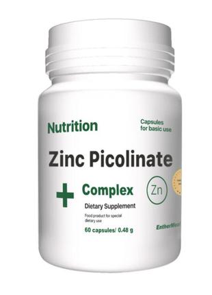 Витамины и минералы EntherMeal Zinc Picolinate Complex+, 60 ка...