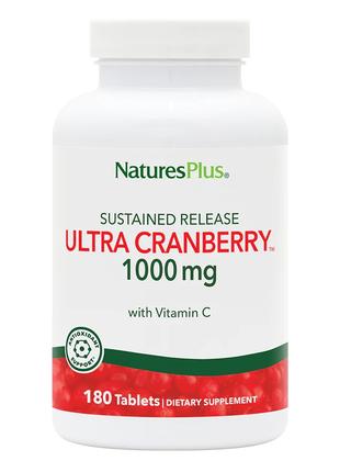 Натуральная добавка Natures Plus Ultra Cranberry 1000, 180 таб...