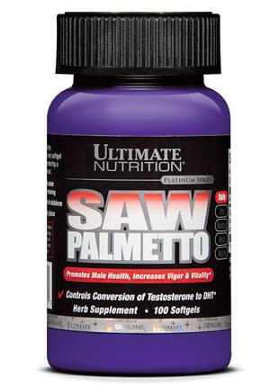 Натуральна добавка Ultimate Saw Palmetto, 100 капсул