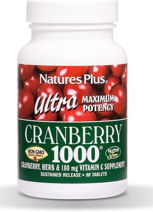 Натуральная добавка Natures Plus Ultra Cranberry 1000, 90 табл...