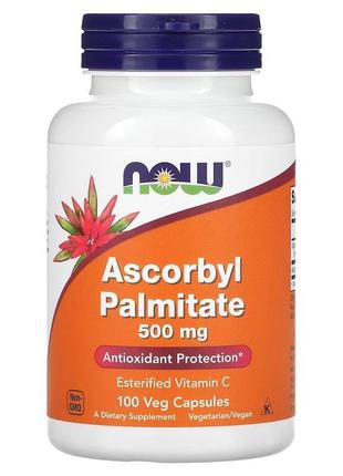 Витамины и минералы NOW Ascorbyl Palmitate 500 mg, 100 капсул