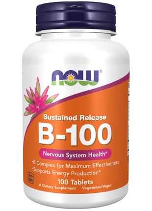 Витамины и минералы NOW Vitamin B-100, 100 таблеток