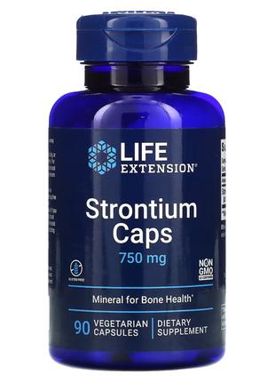 Витамины и минералы Life Extension Strontium 750 mg, 90 вегака...