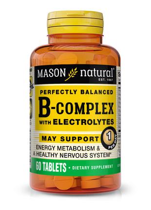 Витамины и минералы Mason Natural B-Complex With Electrolytes,...
