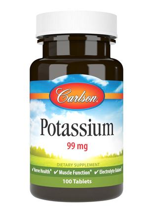 Витамины и минералы Carlson Labs Potassim, 100 таблеток