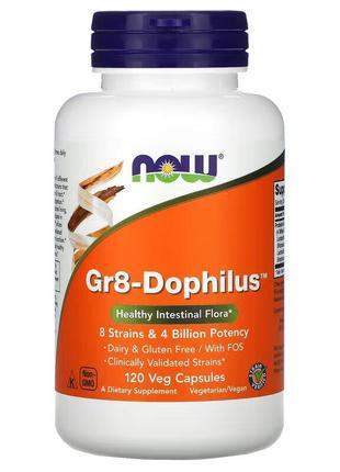 Пробиотики и пребиотики NOW Gr8-Dophilus 4 billion, 120 вегака...