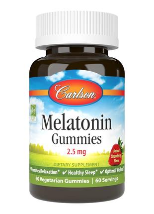 Натуральная добавка Carlson Labs Melatonin Gummies, 60 желеек ...