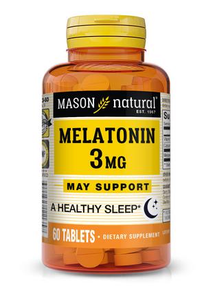 Натуральная добавка Mason Natural Melatonin 3 mg, 60 таблеток