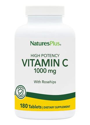 Витамины и минералы Natures Plus Vitamin C 1000 mg, 180 таблеток