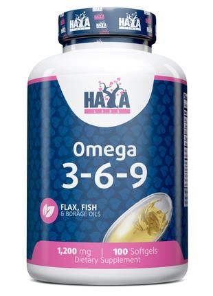 Жирные кислоты Haya Labs Omega 3-6-9, 100 капсул
