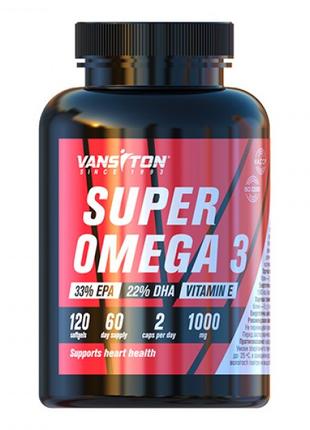 Жирные кислоты Vansiton Super Omega-3, 120 капсул