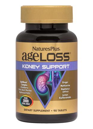 Натуральная добавка Natures Plus AgeLoss Kidney Support, 90 ка...