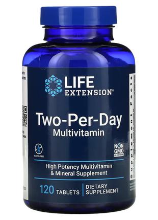 Вітаміни та мінерали Life Extension Two-Per-Day, 120 таблеток