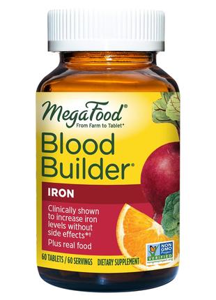 Витамины и минералы MegaFood Blood Builder, 60 таблеток
