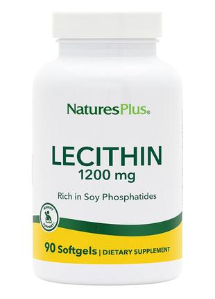 Натуральная добавка Natures Plus Lecithin 1200 mg, 90 капсул