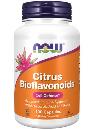 Витамины и минералы NOW Citrus Bioflavonoids, 100 капсул
