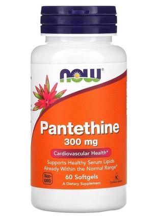 Вітаміни та мінерали NOW Pantethine 300 mg, 60 капсул